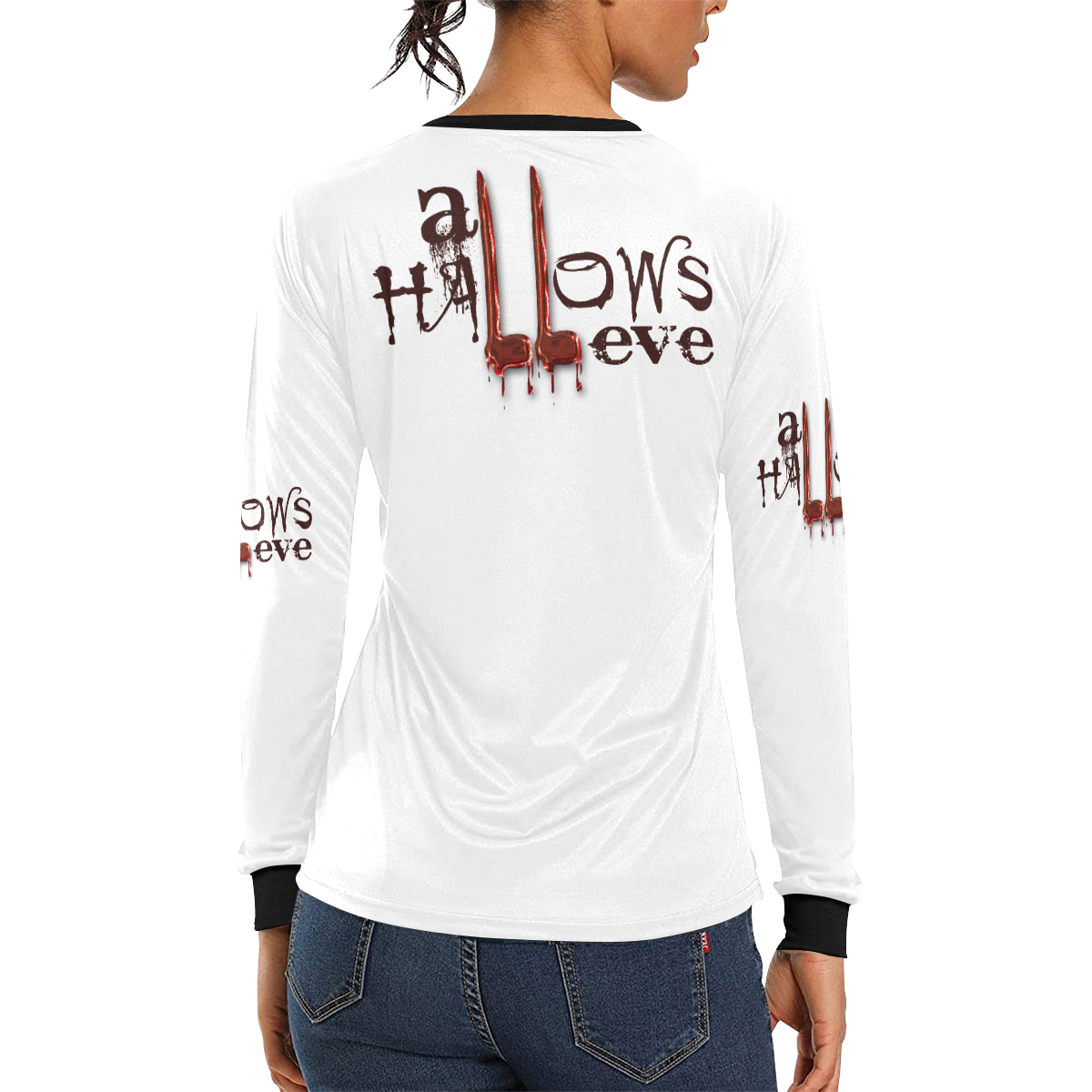 Hallows Women's All Over Print Long Sleeve T-shirt (Model T51)