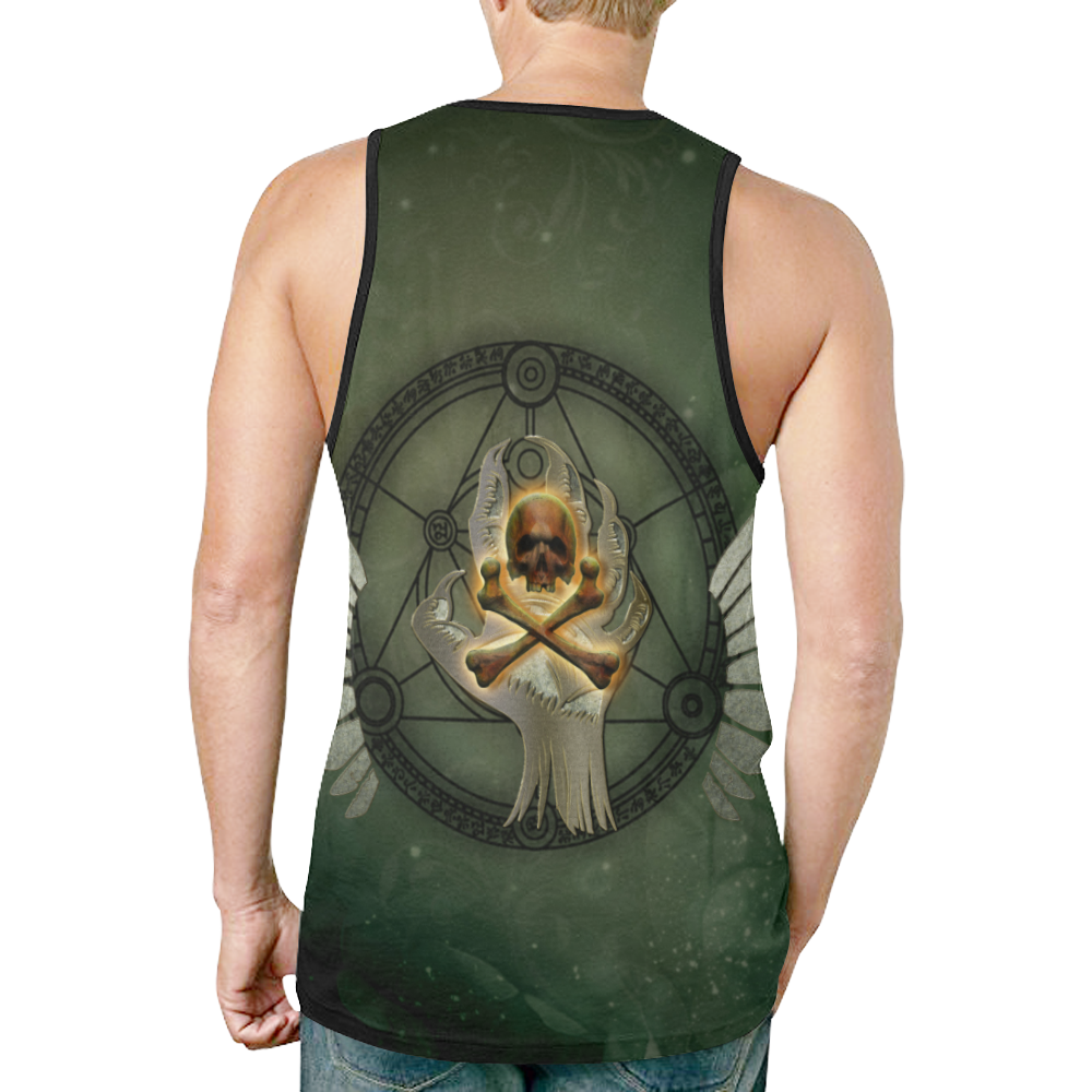 Skull in a hand New All Over Print Tank Top for Men (Model T46)