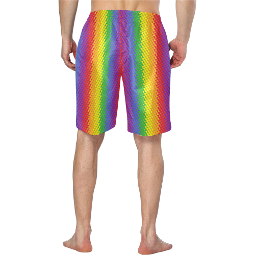 Rainbow Pattern by K.Merske Men's Swim Trunk (Model L21)