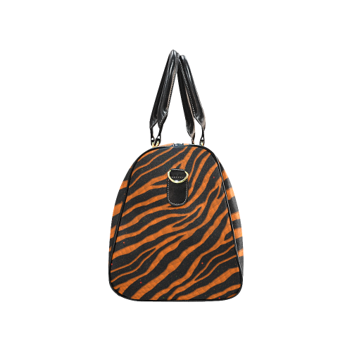 Ripped SpaceTime Stripes - Orange New Waterproof Travel Bag/Large (Model 1639)