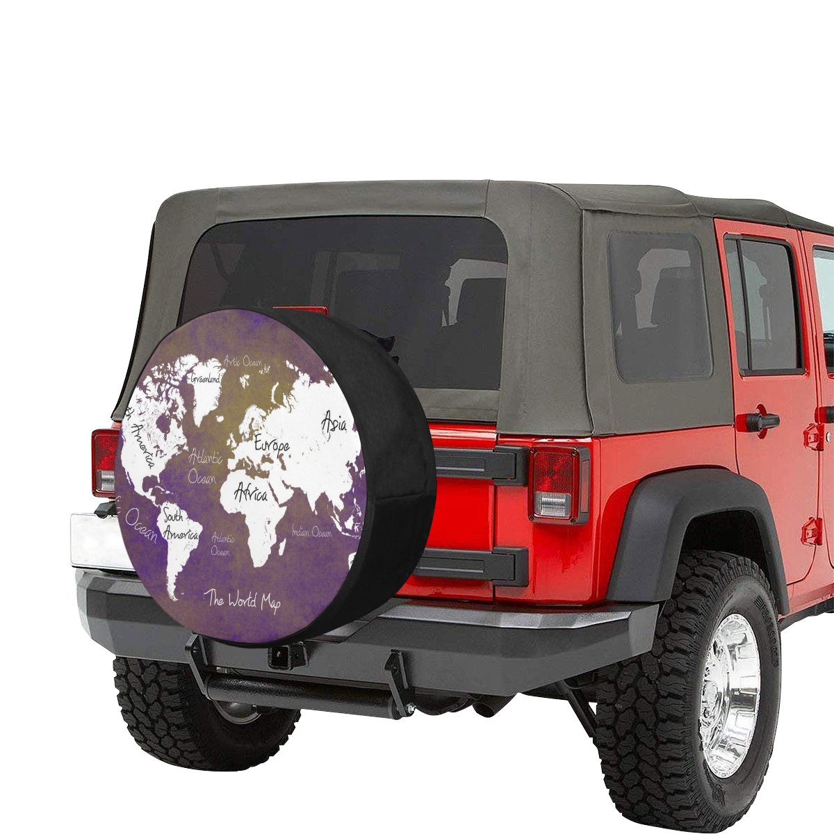 world map #map #worldmap 34 Inch Spare Tire Cover