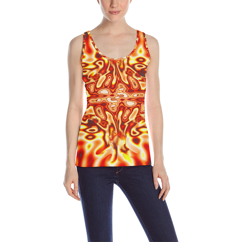 Infected All Over Print Tank Top for Women (Model T43)