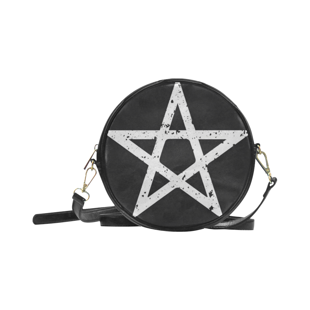 Awesome Gothic Witch Pentagram Round Sling Bag (Model 1647)