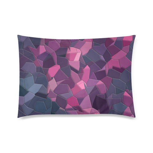 purple pink magenta mosaic #purple Custom Zippered Pillow Case 20"x30" (one side)