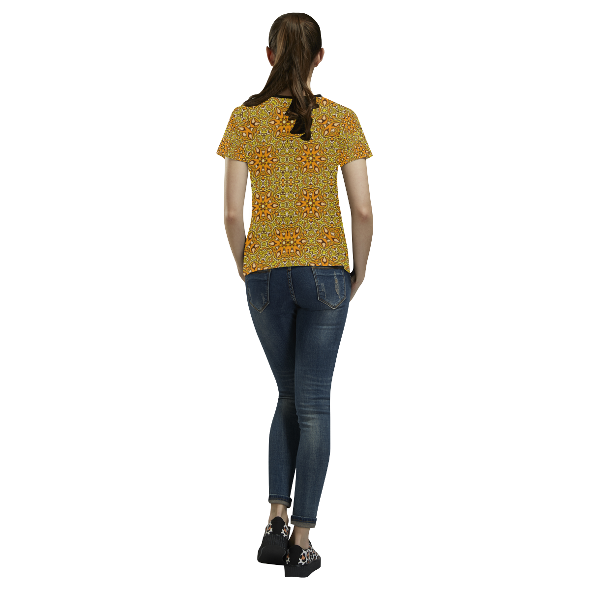 oriental Pattern 5 by JamColors All Over Print T-shirt for Women/Large Size (USA Size) (Model T40)
