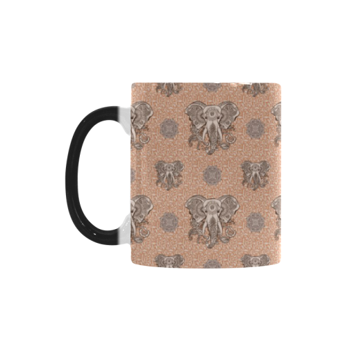 Ethnic Elephant Mandala Pattern Custom Morphing Mug