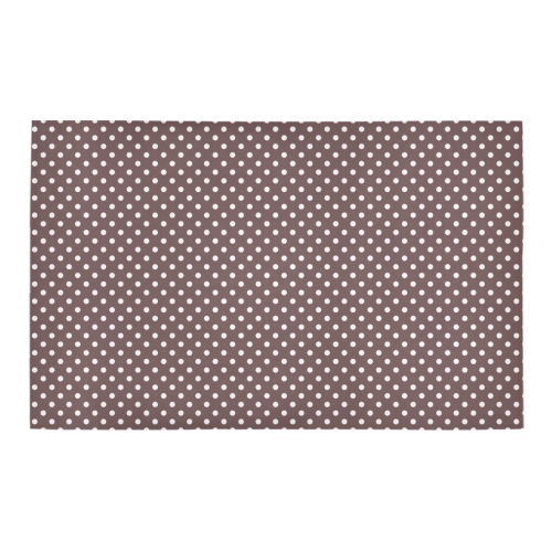 Chocolate brown polka dots Bath Rug 20''x 32''