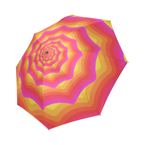 Yellow pink spiral Foldable Umbrella (Model U01)