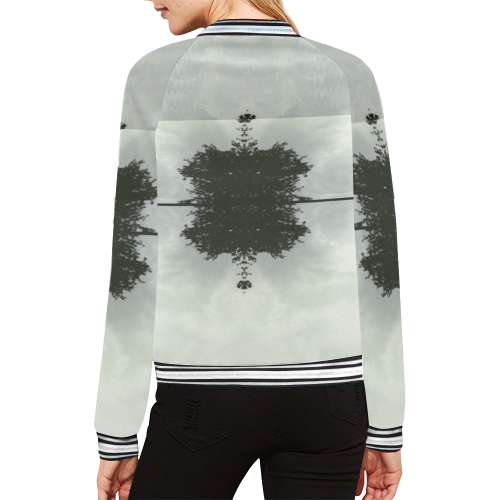 cloud island with a horizon so clear All Over Print Bomber Jacket for Women (Model H21)