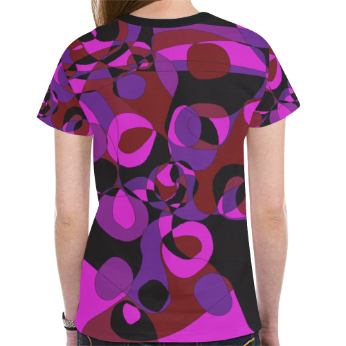Abstract #18 New All Over Print T-shirt for Women (Model T45)
