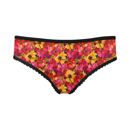 Flower Pattern Women's All Over Print Girl Briefs (Model L14)