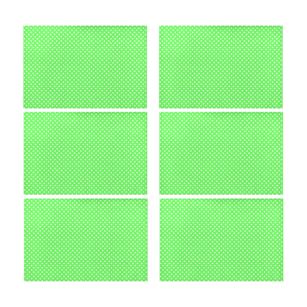 Eucalyptus green polka dots Placemat 12’’ x 18’’ (Set of 6)