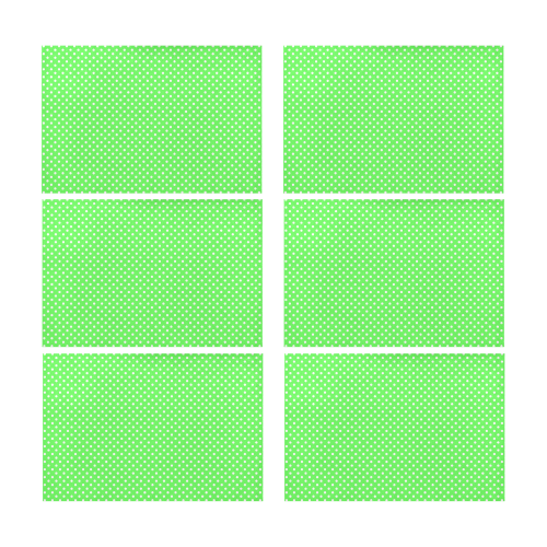 Eucalyptus green polka dots Placemat 12’’ x 18’’ (Set of 6)