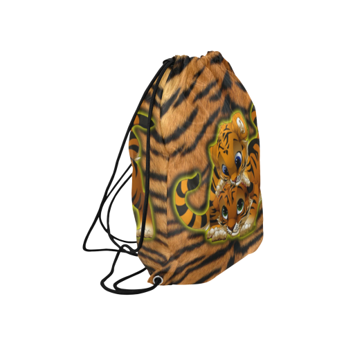 Tiger Cubs Large Drawstring Bag Model 1604 (Twin Sides)  16.5"(W) * 19.3"(H)