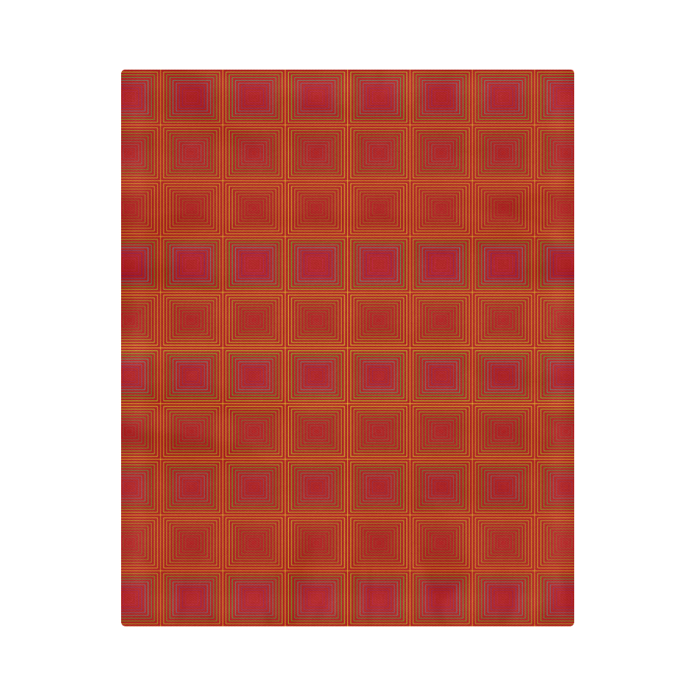 Red orange golden multicolored multiple squares Duvet Cover 86"x70" ( All-over-print)