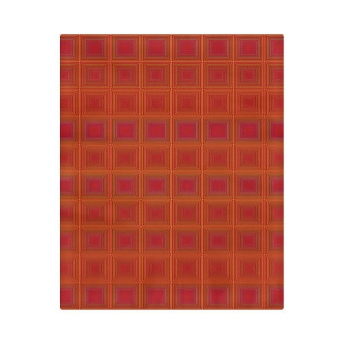 Red orange golden multicolored multiple squares Duvet Cover 86"x70" ( All-over-print)