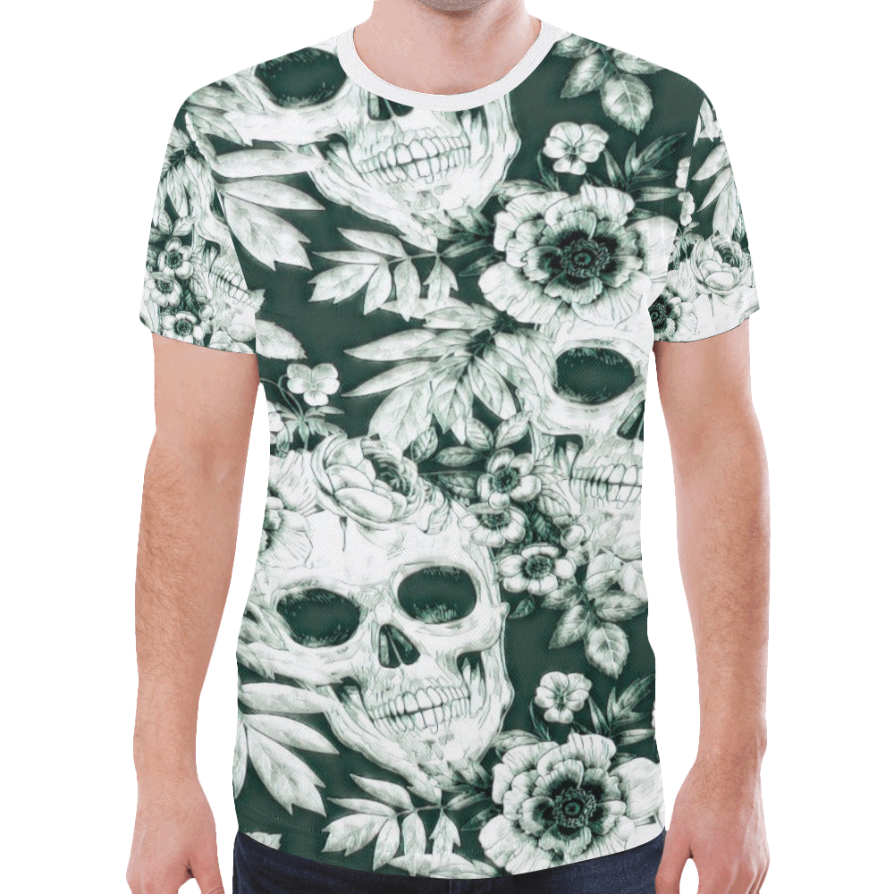 Woke Skulls B&W Festival 9 New All Over Print T-shirt for Men (Model T45)