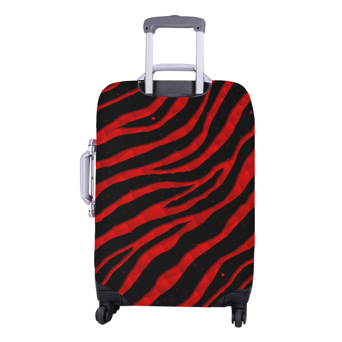 Ripped SpaceTime Stripes - Red Luggage Cover/Medium 22"-25"