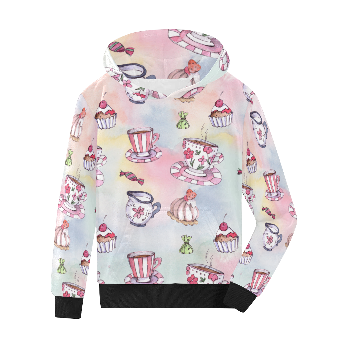 Coffee and sweeets Kids' All Over Print Hoodie (Model H38)