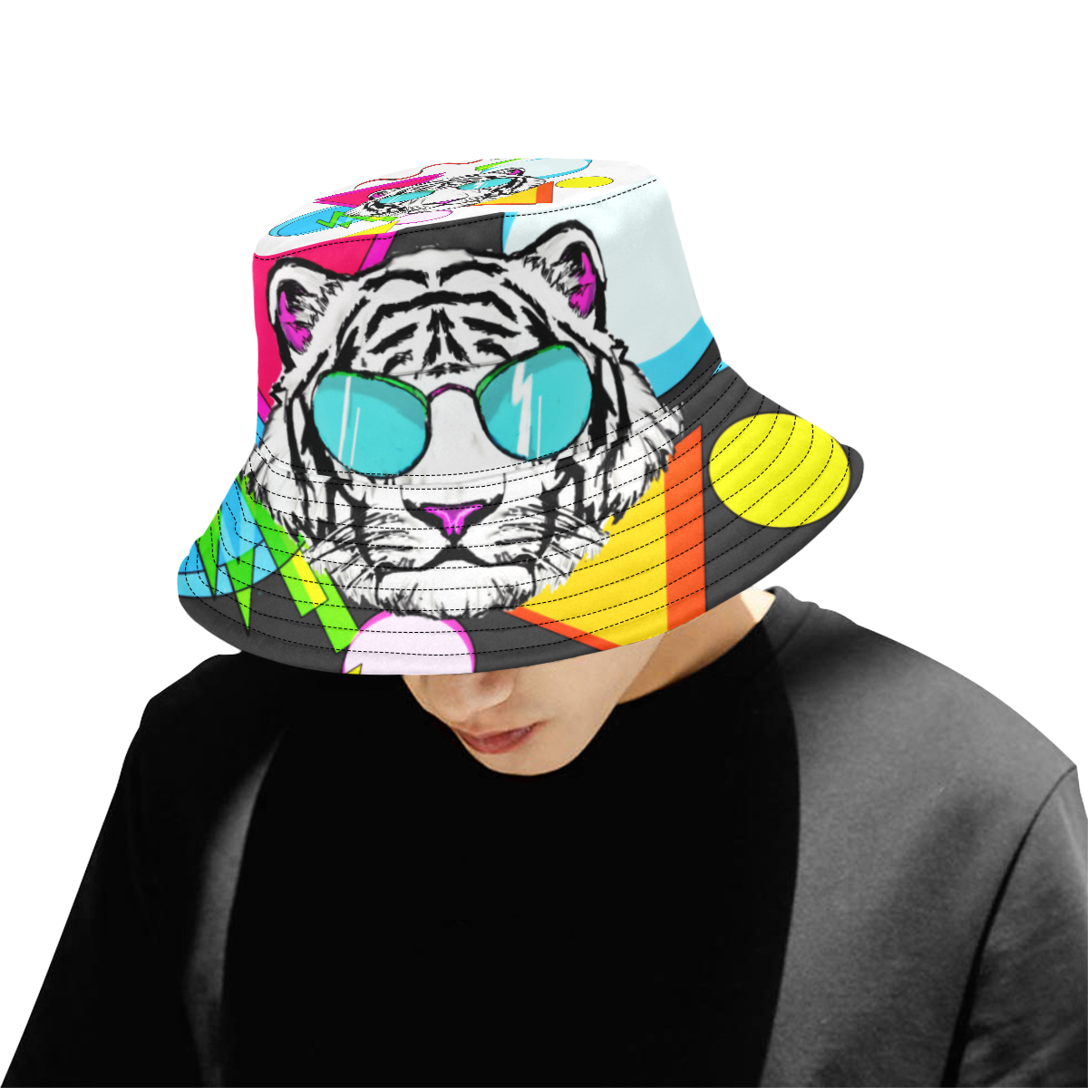 90's Tiger party1 All Over Print Bucket Hat for Men
