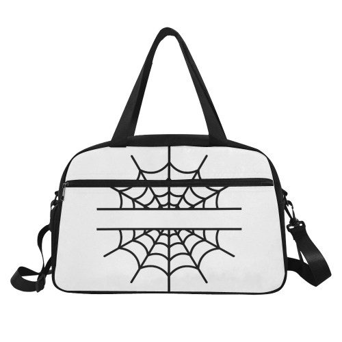Spiderweb White Fitness Handbag (Model 1671)