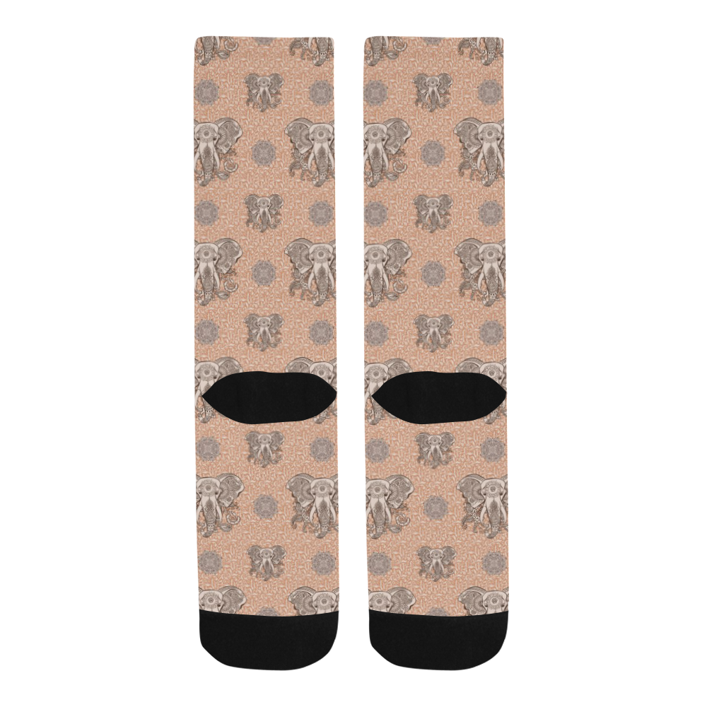 Ethnic Elephant Mandala Pattern Trouser Socks
