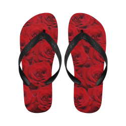Red Roses Flip Flops for Men/Women (Model 040)