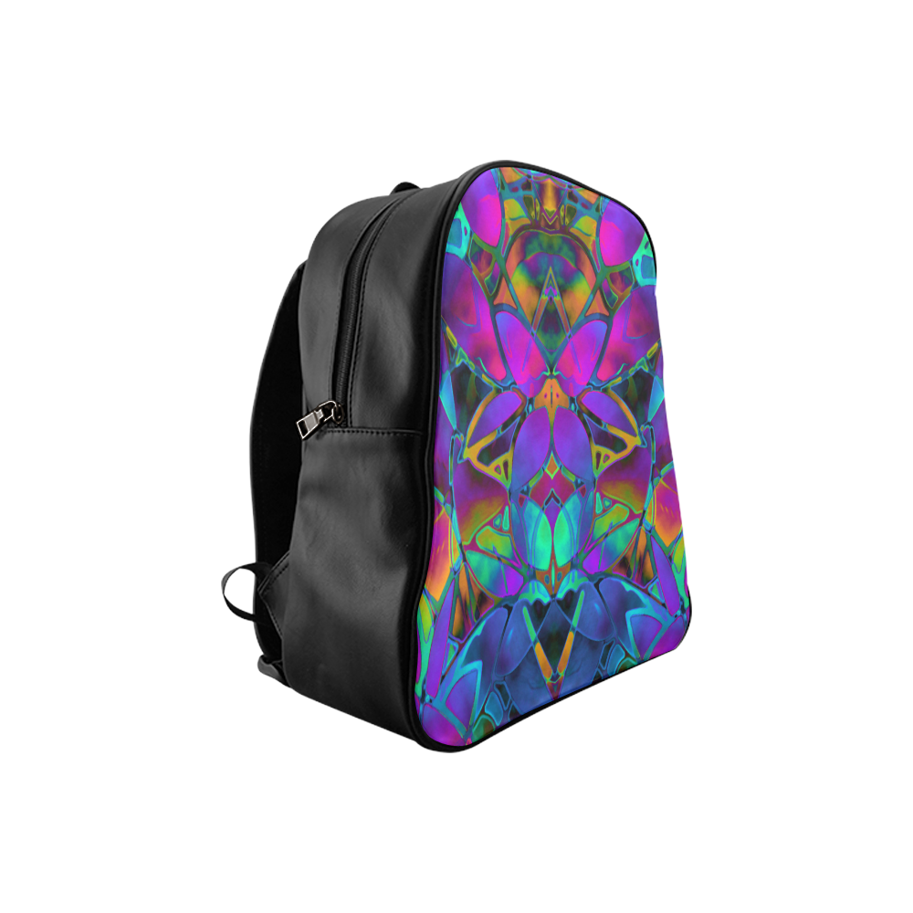 Floral Fractal Art G308 School Backpack (Model 1601)(Small)