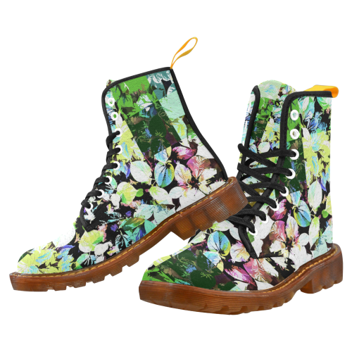 Foliage Patchwork #2 by Jera Nour Martin Boots For Women Model 1203H