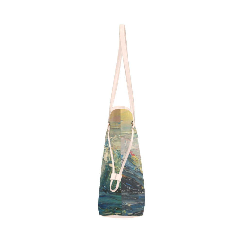Mountains painting Clover Canvas Tote Bag (Model 1661)