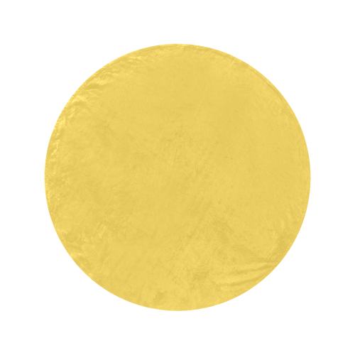 color mustard Circular Ultra-Soft Micro Fleece Blanket 60"