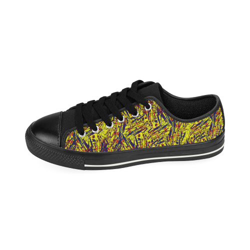 colorful abstract Men's Classic Canvas Shoes (Model 018)