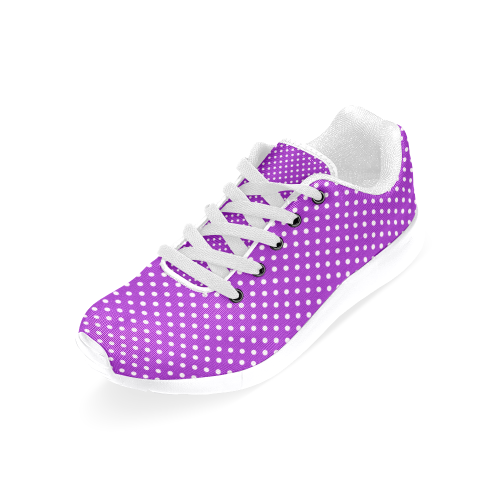 Lavander polka dots Women’s Running Shoes (Model 020)