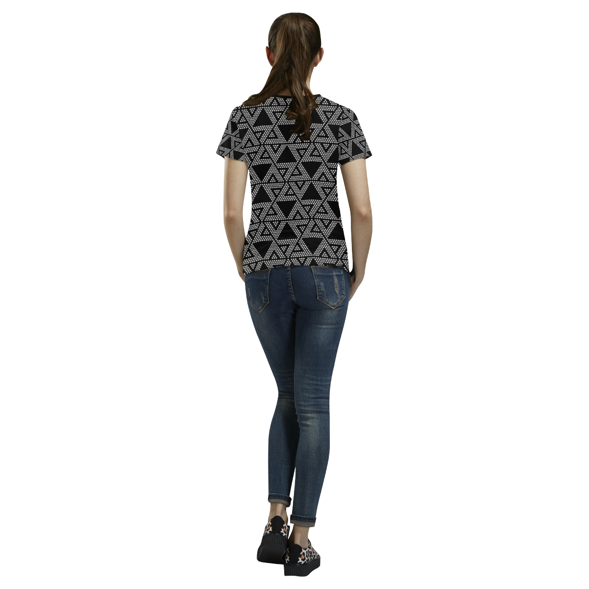 Polka Dots Party All Over Print T-shirt for Women/Large Size (USA Size) (Model T40)