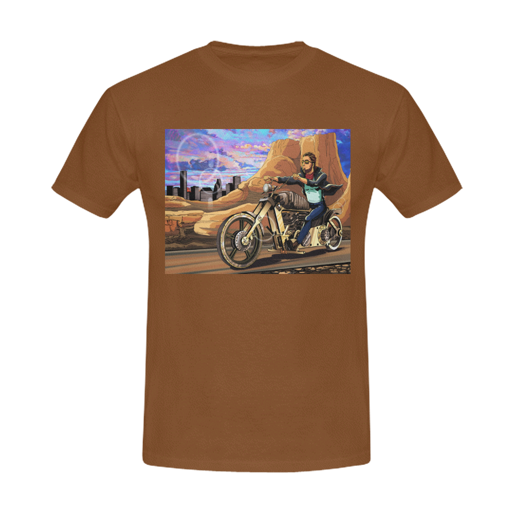 On The List Eddie Warner Cruising Custom Chopper Style Shirt Men's T-Shirt in USA Size (Front Printing Only)
