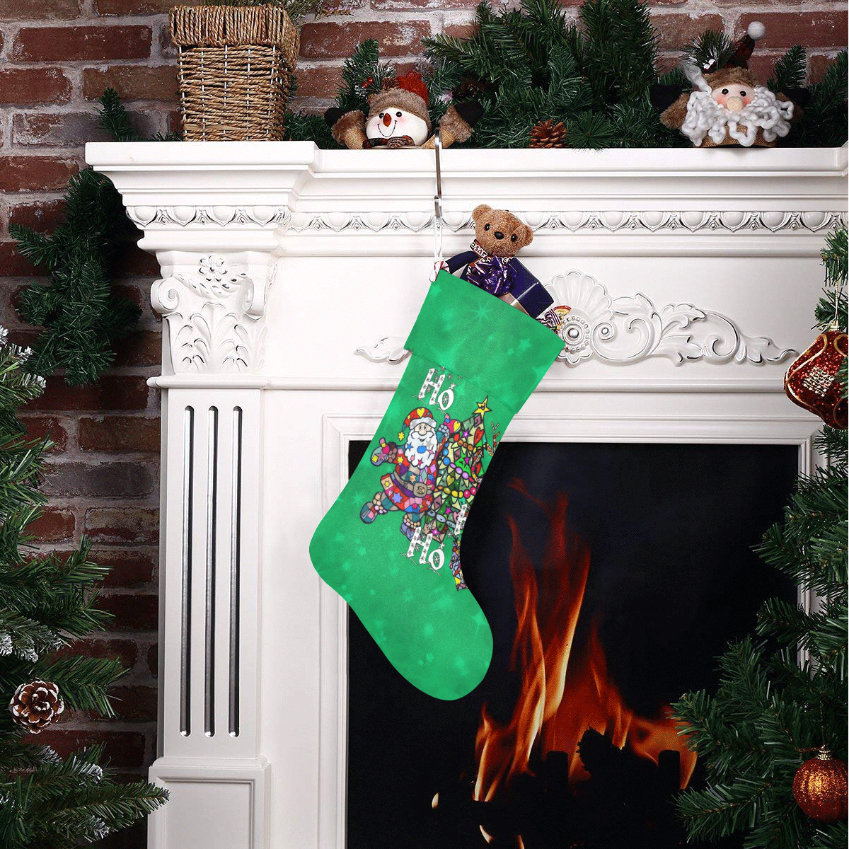 Ho Ho Ho X Mas by Nico Bielow Christmas Stocking