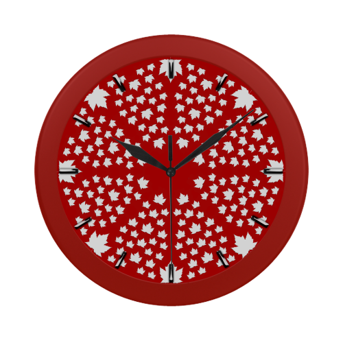 Canada Wall Clocks Cute Red Circular Plastic Wall clock