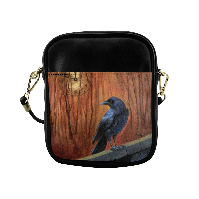 Nearing Midnight Crow Sling Bag (Model 1627)