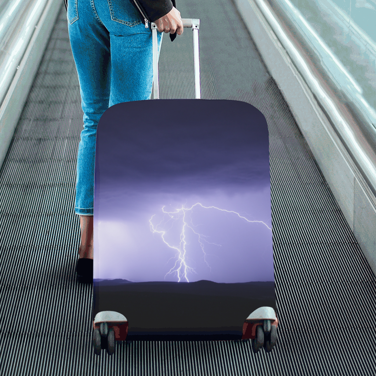 purple wrath Luggage Cover/Large 26"-28"