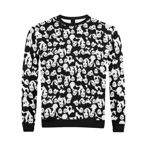Panda Pattern All Over Print Crewneck Sweatshirt for Men/Large (Model H18)