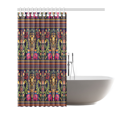 Indian Seamless Pattern Shower Curtain 72"x72"