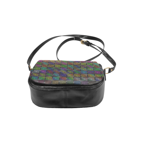 Ripped SpaceTime Stripes Collection Classic Saddle Bag/Small (Model 1648)