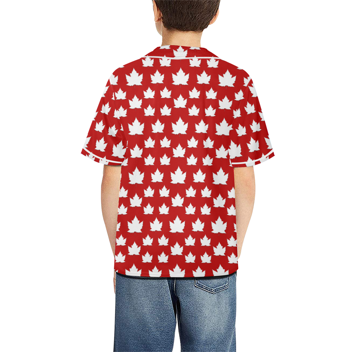 Kid's Canada Jersey Cute Team All Over Print Baseball Jersey for Kids (Model T50)