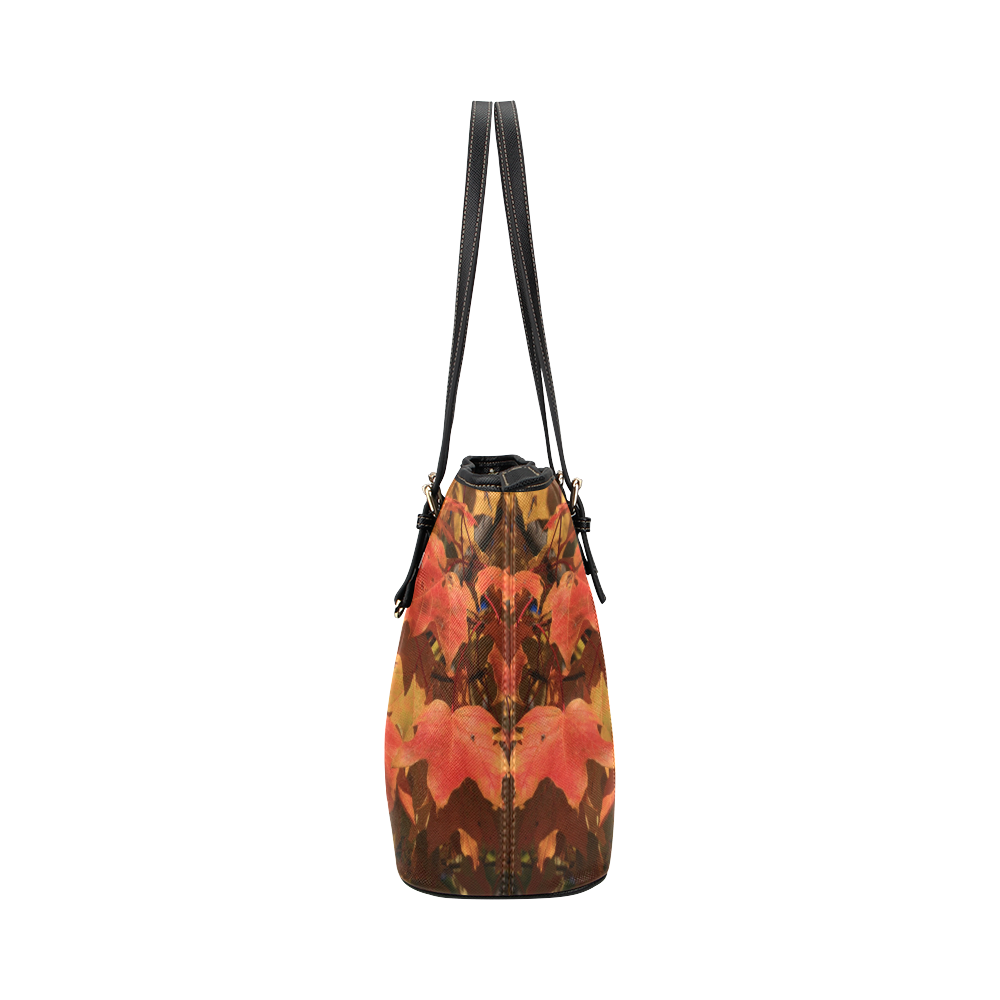 Fall Glory Leather Tote Bag/Small (Model 1651)