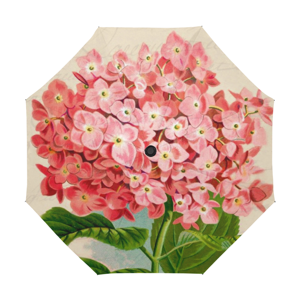 pink hydrangia Anti-UV Auto-Foldable Umbrella (U09)