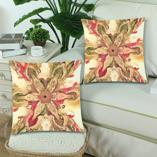 Pearl Custom Zippered Pillow Cases 18"x 18" (Twin Sides) (Set of 2)