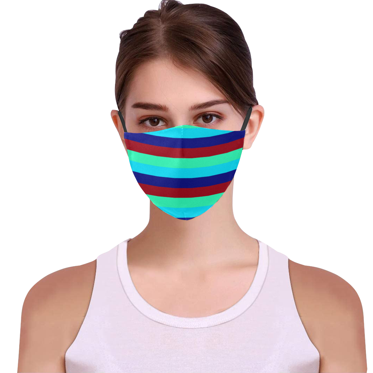 Caribbean Island 3D Mouth Mask with Drawstring (60 Filters Included) (Model M04) (Non-medical Products)