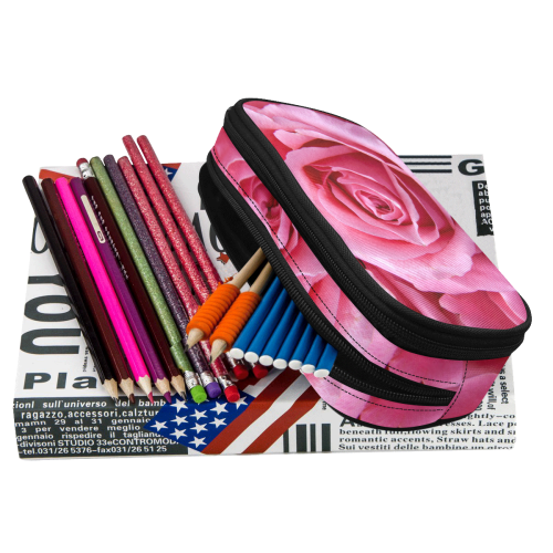 Roses pink Pencil Pouch/Large (Model 1680)