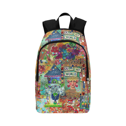 Colour my World Fabric Backpack for Adult (Model 1659)