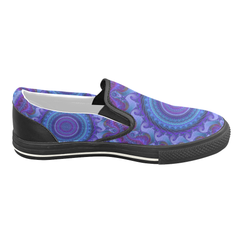 MANDALA PASSION OF LOVE Women's Slip-on Canvas Shoes/Large Size (Model 019)